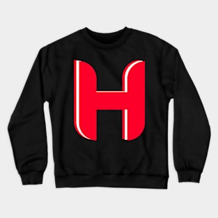 H - Letter A to Z Text Collection Red Colour Crewneck Sweatshirt